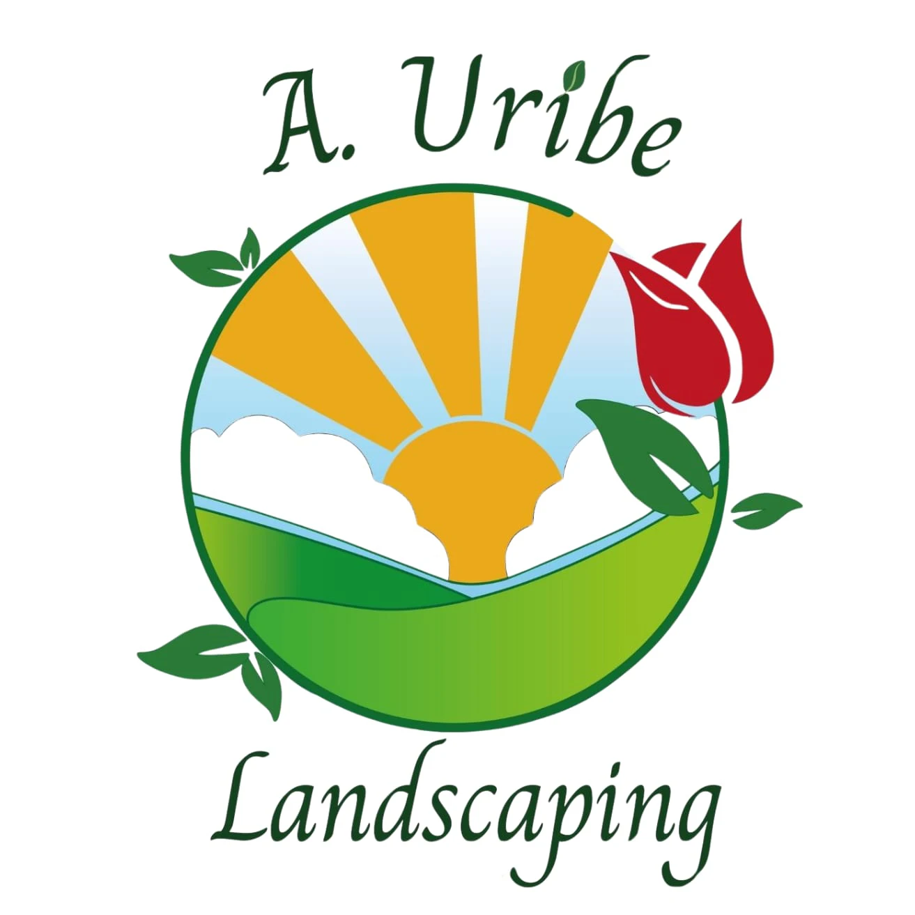 A. Uribe Landscaping Logo